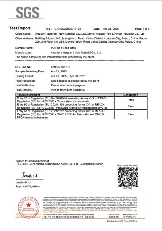 REACH PU Filled REACH Test REACH PU Filled REACH Test